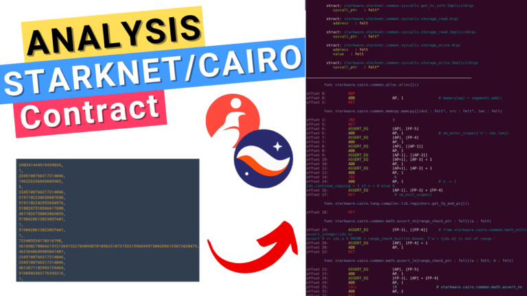 cairo starknet starkware cairo-lang reversing disassembly decompilation analysis voyager reverse engineering thoth