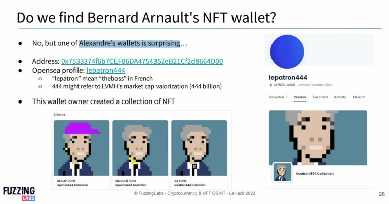 osint blockchain web3 profiling tracking deanonimization ethereum evm on-chain off-chain rug pull tornado frosties victims lvmh