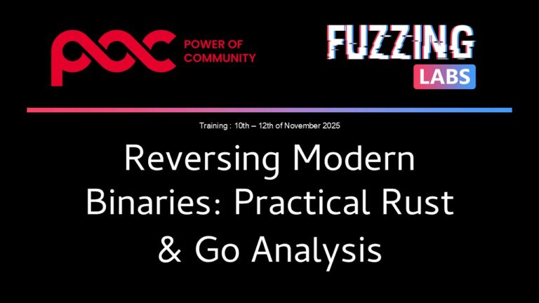 POC 2025 Reversing Modern Binaries: Practical Rust & Go Analysis Training by FuzzingLabs