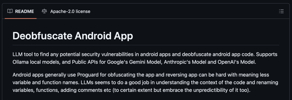 android llm reversing